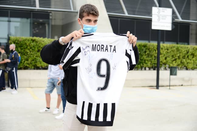 Morata returned to Juventus last summer and he seems happy there. Image: PA Images