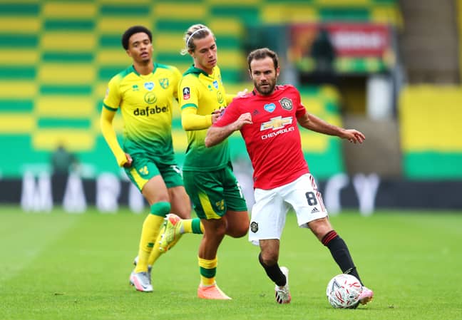Mata started against Norwich recently. Image: PA Images