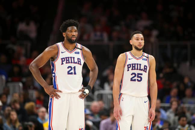 Joel Embiid and Ben Simmons. Credit: PA