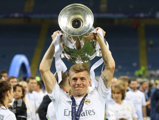 Kroos with the first of three Champions League title wins with Real. Image: PA Images