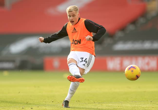 Van de Beek moved to United last summer but hasn't played much yet. Image: PA Images