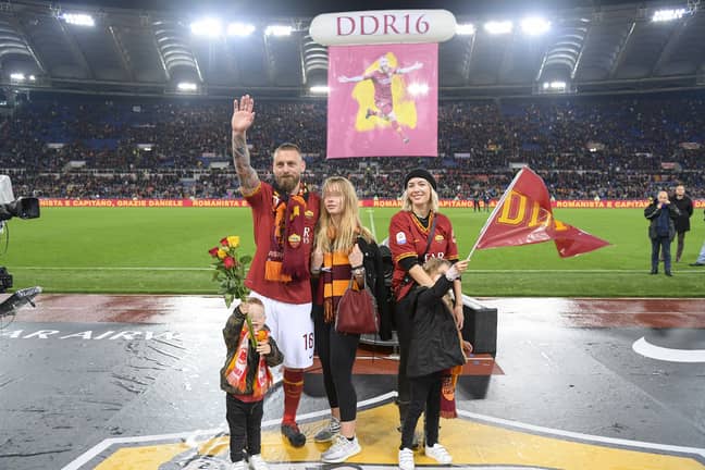 De Rossi waves goodbye to the Roma fans. Image: PA Images