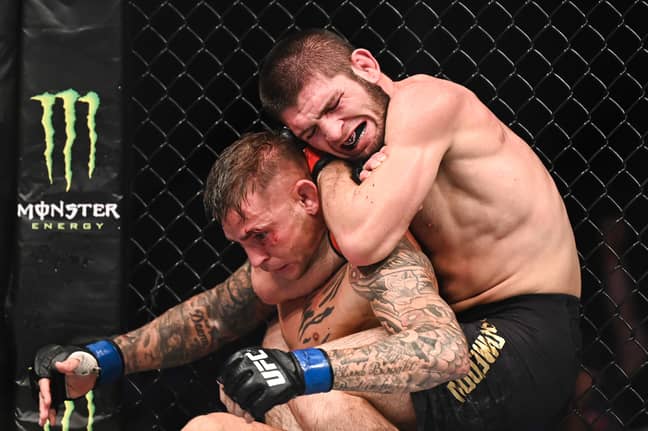 Khabib forced Poirier to submit in 2019. Image: PA Images