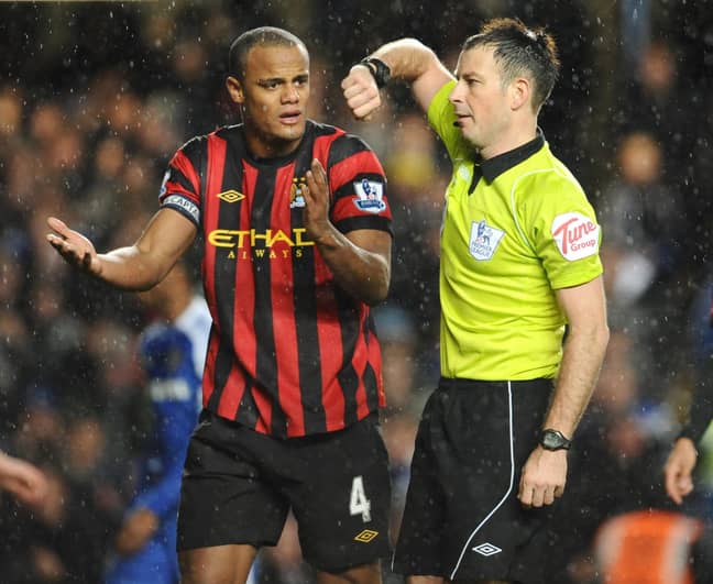 Kompany appeals to Clattenburg after his side concede a penalty. Image: PA