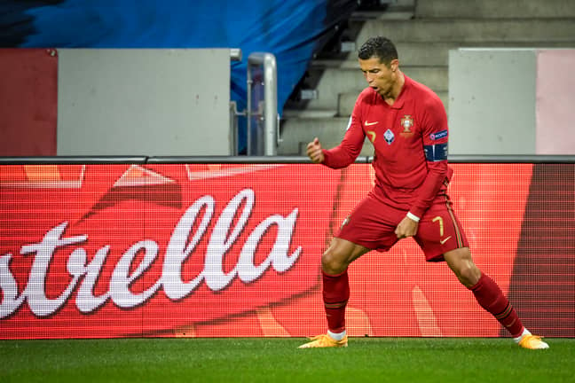 Ronaldo celebrates his second. Image: PA Images