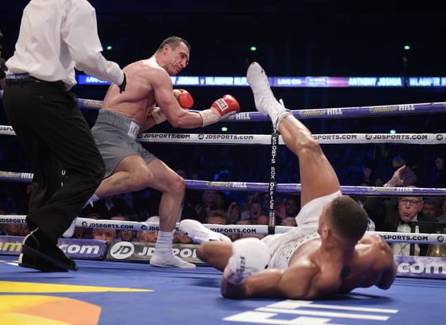 AJ got up off the floor in an incredible fight. Image: PA Images