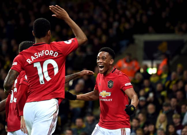 Martial has been in very good form this season. Image: PA Images