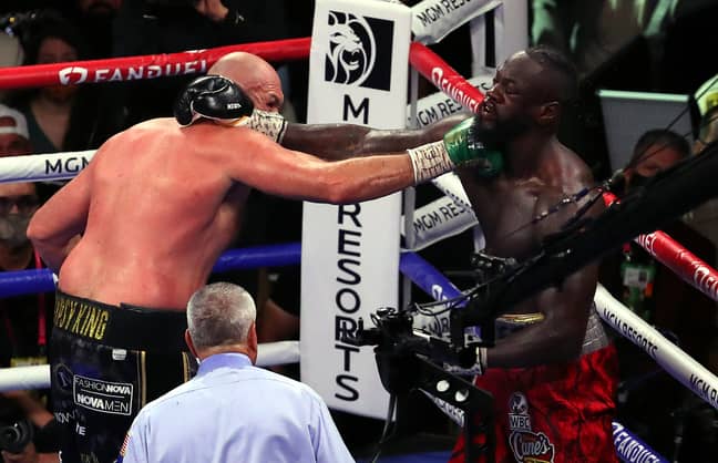 PA: Tyson Fury in action in his third fight against Deontay Wilder.