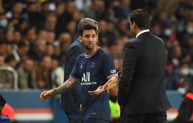 Lionel Messi substiuted vs Lyon