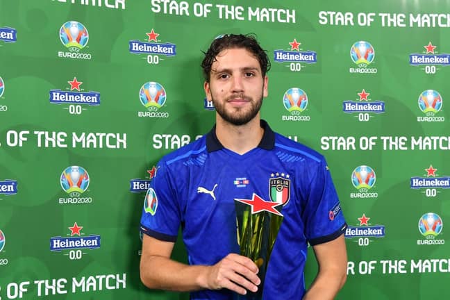 The 23-year-old has played an integral part in Italy's progress to the quarter-finals of Euro 2020