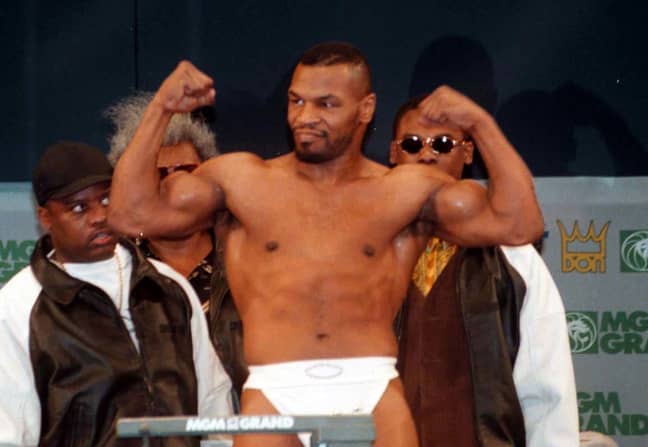 Even in 96' Tyson was a frightening man. Image: PA Images