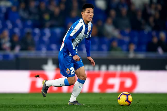 Lu Wei playing for Espanyol. Image: PA Images