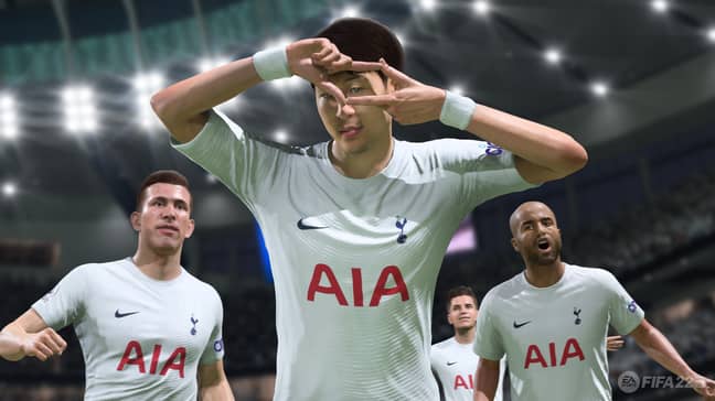 EA: Son Heung-Min scores for Tottenham Hotspur on FIFA 22.