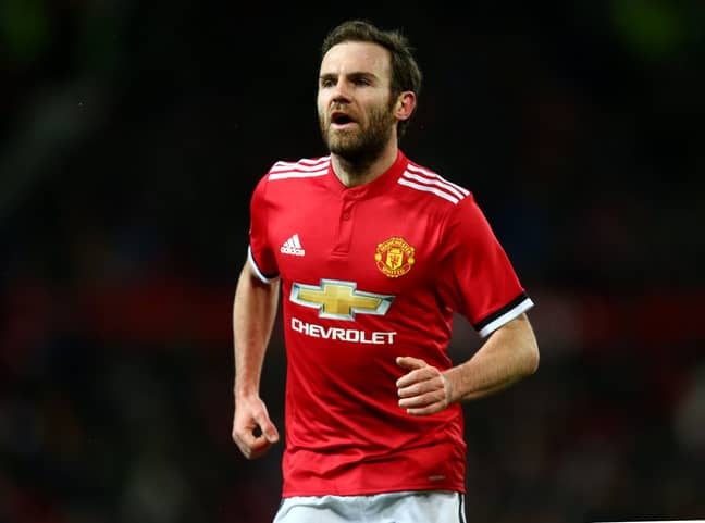 Mata in action for United. Image: PA