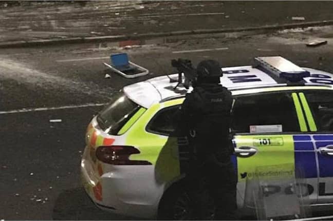 Armed police were on the scene. Image: Daily Record