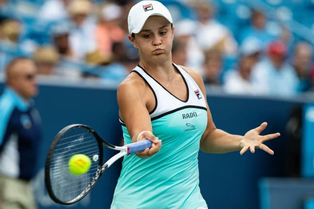 Ash Barty in action. Credit: PA