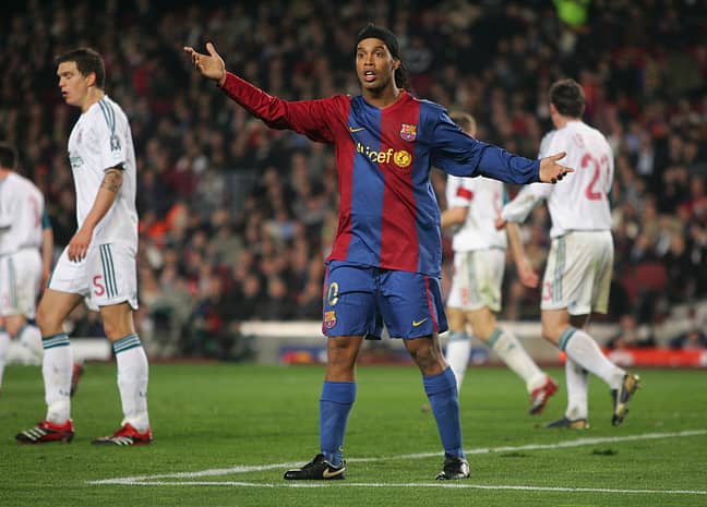 PA: Ronaldinho during his time at Barcelona.