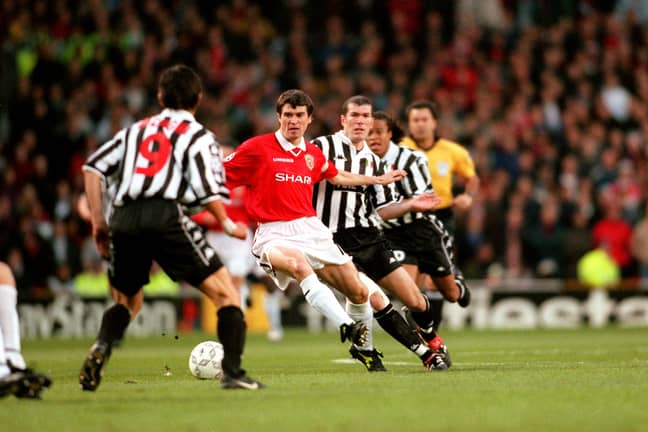 Keane's most iconic performance, vs Juventus in the Champions League, came against Zidane. Image: PA Images