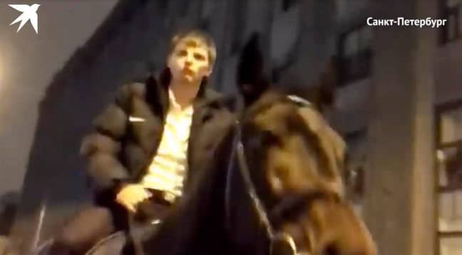 Arshavin on horseback. Image: East2West News