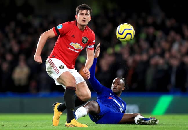 Maguire and Batshuayi had an ongoing battle. Image: PA Images