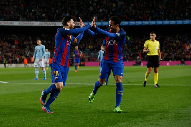 Neymar certainly won't be thinking about his friendship with Messi on Saturday night. Image: PA Images