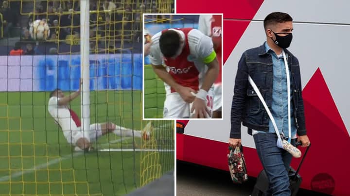 Dusan Tadic Returns To Amsterdam Wearing Incredible Outfit After Eye-Watering Collision With Post vs Borussia Dortmund