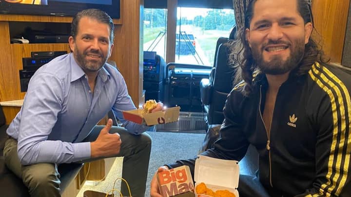 Jorge Masvidal Declares His Support For Donald Trump While Sharing A McDonald's With The President's Son