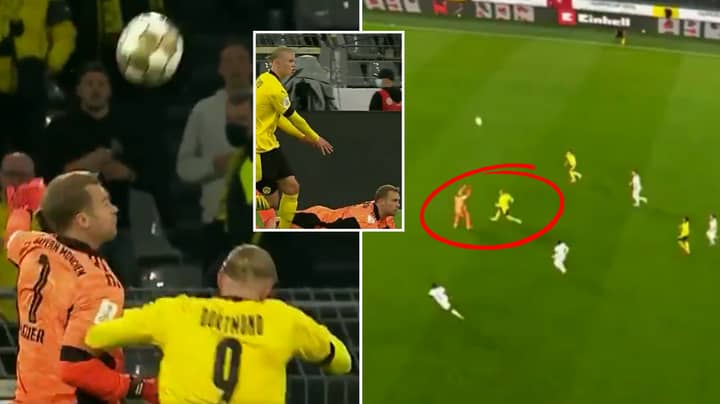 'Superhuman' Manuel Neuer Managed To Destroy Erling Haaland In The Air While Playing Sweeper Keeper