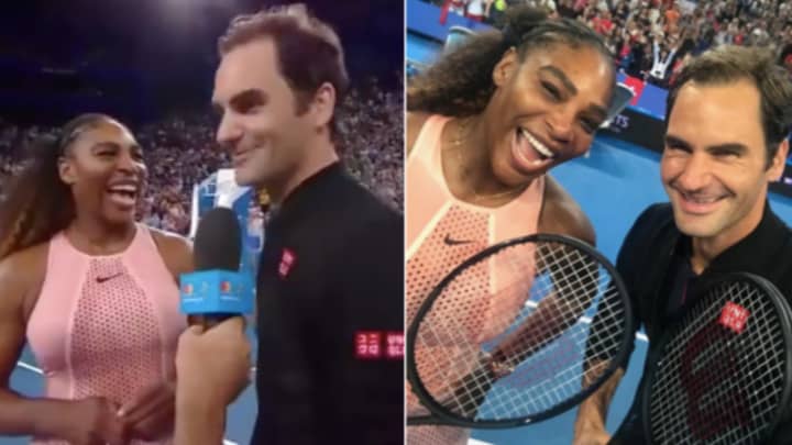 ​Roger Federer Beats Serena Williams In Mixed Doubles Match