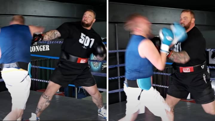 Hafthor 'The Mountain' Bjornsson Posts First Official Sparring Footage, Claims He 'Almost KO'd' Opponent 