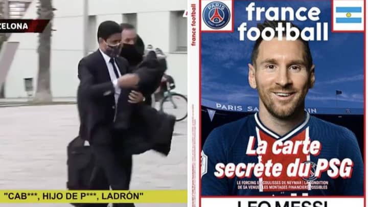 Barcelona Fans Shouted 'Let Go Of Messi And 'Son Of A B***h,Thief' At Paris Saint-Germain President Nasser Al-Khelaifi