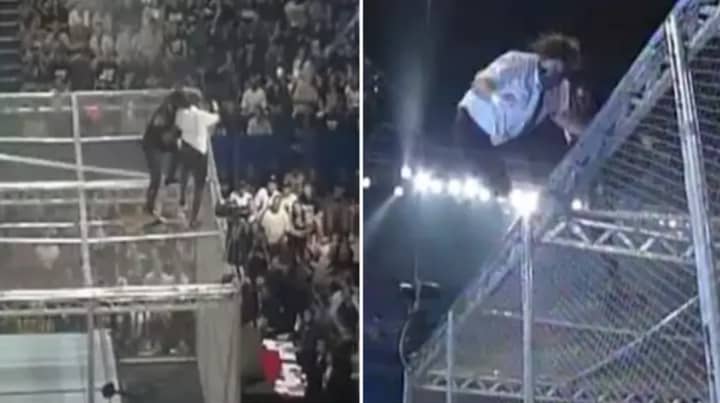 22 Years Ago, The Undertaker Threw Mankind Off Hell In A Cell In WWE's Most Iconic Moment