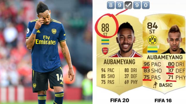 Pierre-Emerick Aubameyang Isn't Happy With His FIFA 20 Card