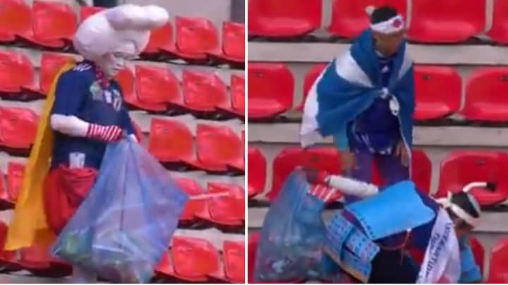 Japanese Fans Clean Up Rubbish In Stadium After Women's World Cup Win Over Scotland
