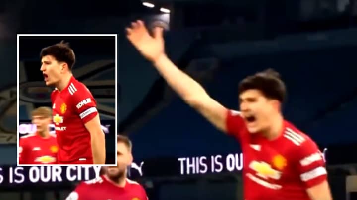 Video Of Harry Maguire Being Vocal Vs. Man City Shows His Leadership Quality 