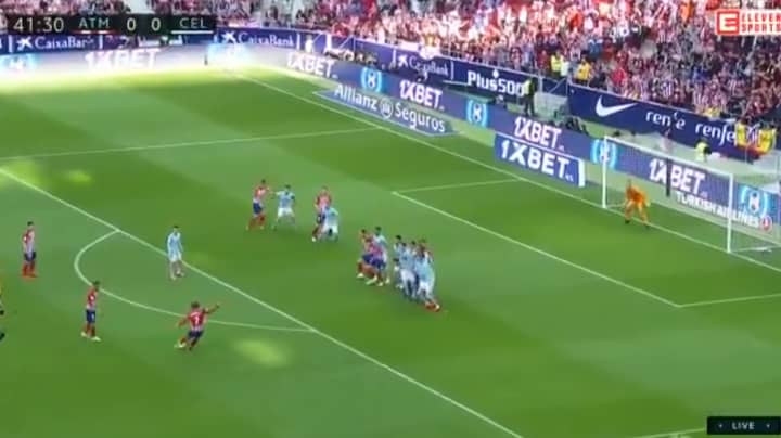 Antoine Griezmann Almost Breaks The Net With Thunderous 25-Yard Free-Kick