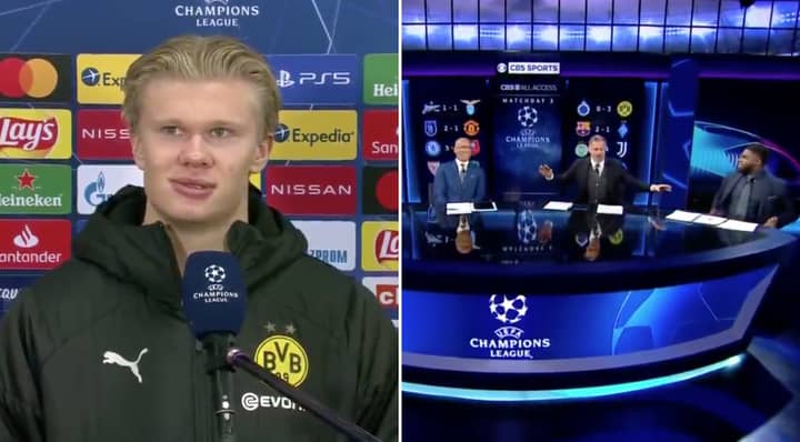 Erling Haaland Involved In The Most Bizarre And Awkward Interview After Scoring Twice In Champions League
