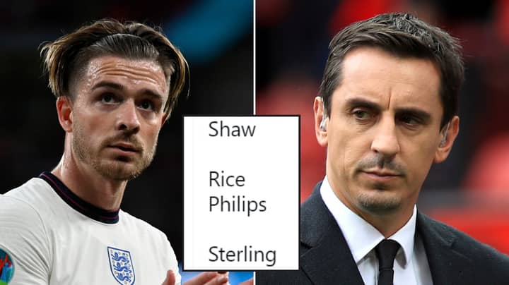 England Fans Can't Believe The Team Gary Neville Would Pick For Germany Match 
