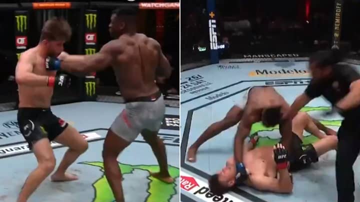 Francis Ngannou Violently Knocks Out Stipe Miocic To Win UFC Heavyweight Title 