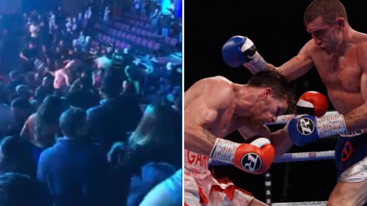 West Ham And Millwall Fans Clash During Boxing Fight