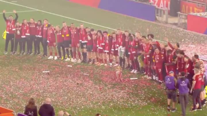 Liverpool Players Sang 'You'll Never Walk Alone' After Lifting Premier League Trophy At Anfield