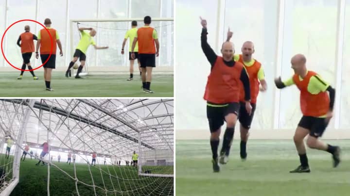 Mike Dean Scores The Winner In Game Between Premier League Referees And Celebrates In Style