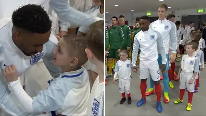 The Incredible Moment When Jermain Defoe Led Bradley Lowery Out As Mascot For England