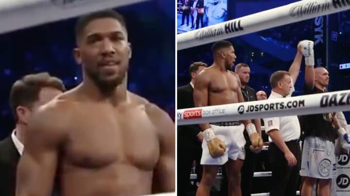 Ringside Footage Emerges Of Anthony Joshua's 'Sarcastic' Reaction After Scorecards Were Read Out