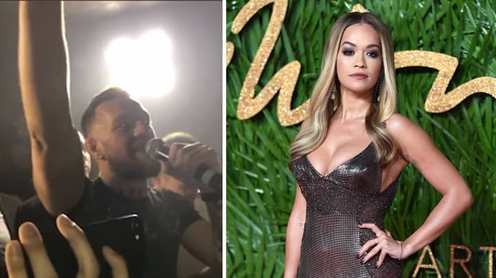Watch: Conor McGregor Does A Cheeky Shout Out To Rita Ora At London Club Appearance