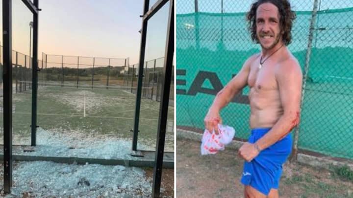 Carles Puyol Showed 'Unreal Mentality' After Smashing Through Glass To Get A Tennis Ball Back