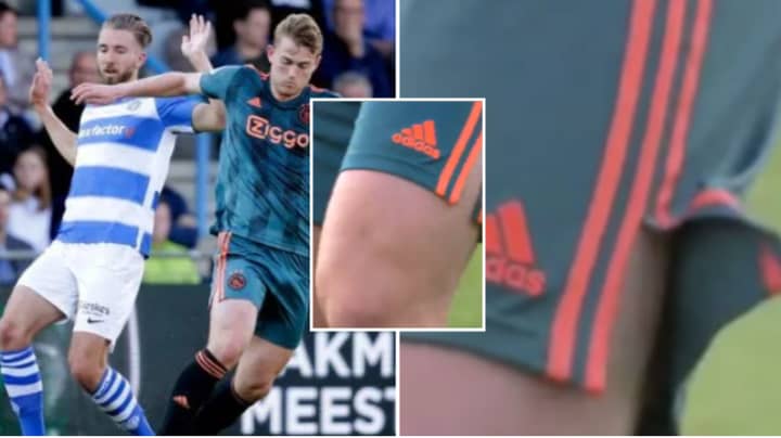 Ajax Have Had To Cut Massive Slits Into Matthijs De Ligt's Shorts Because His Thighs Are Too Big