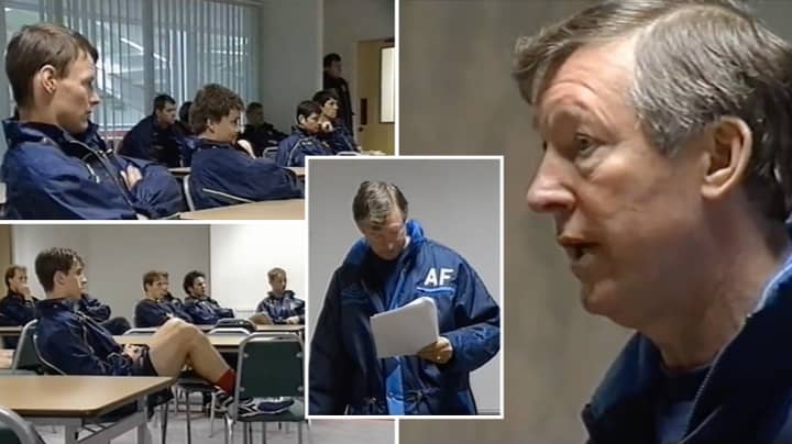 Rare Footage Of Passionate Sir Alex Ferguson Team Talk vs Liverpool Shows Why He's Football's Greatest Manager