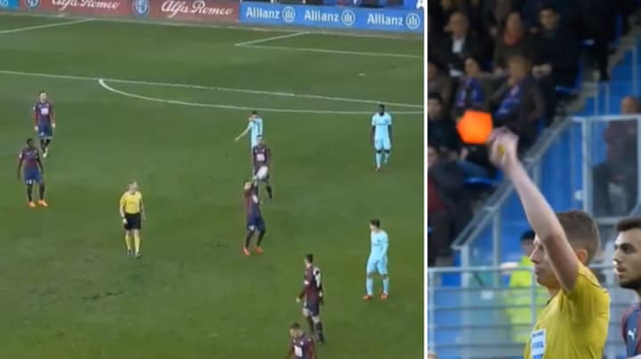 Eibar's Fabian Orellana Got One Of The Most Ridiculous Red Cards