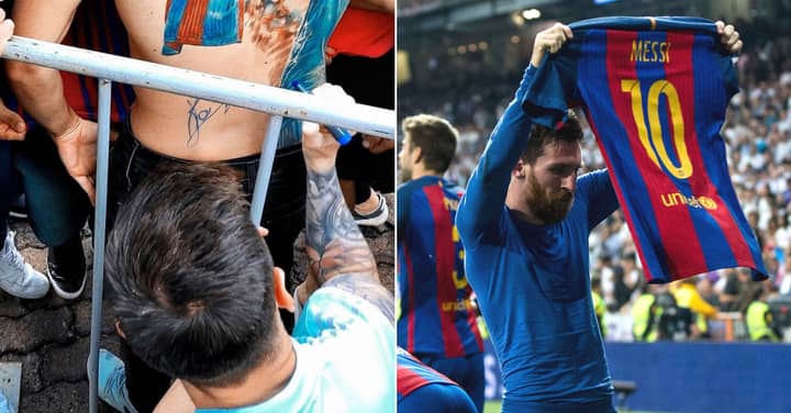 Lionel Messi Fulfils Social Media Promise To Fan By Signing Incredible Barcelona Tattoo